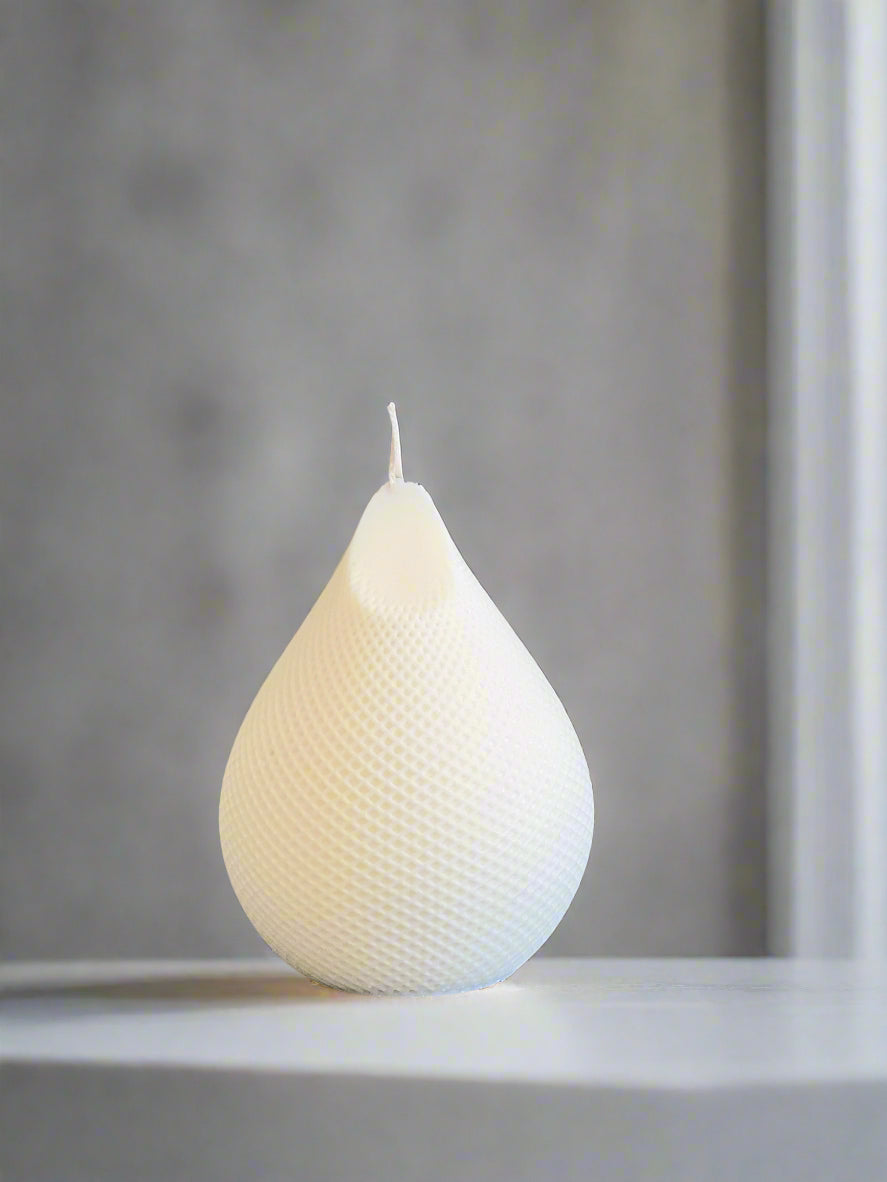 Unscented Trea Drop Pillar Candle