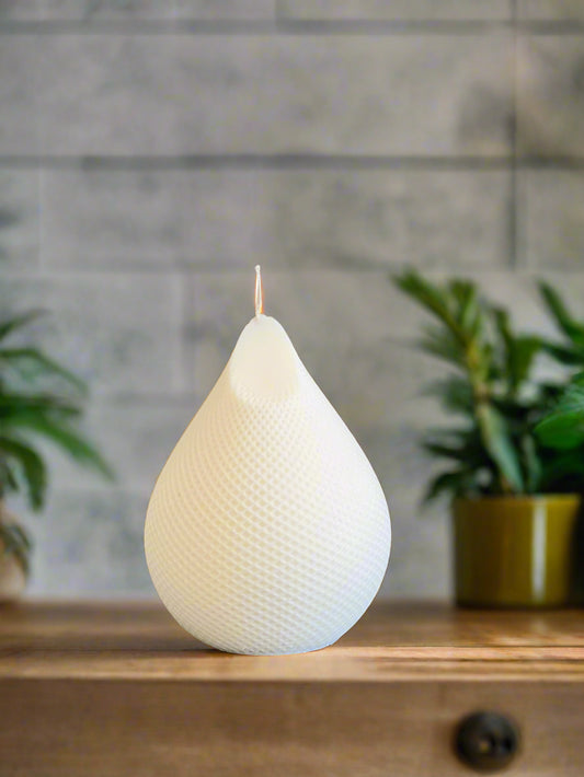 Unscented Trea Drop Pillar Candle